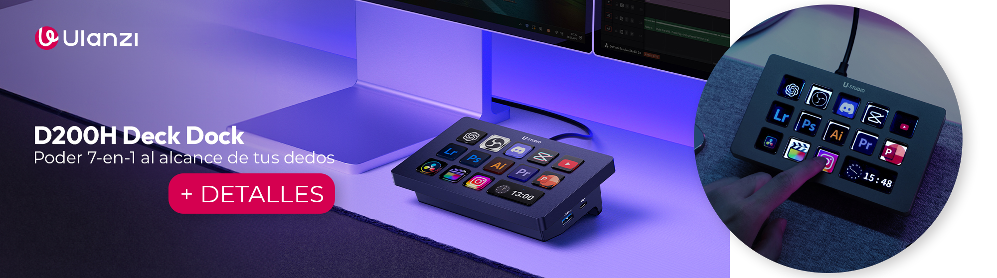 ULANZI D200H MEZCLADOR DE AUDIO Y VIDEO PARA STREAMING